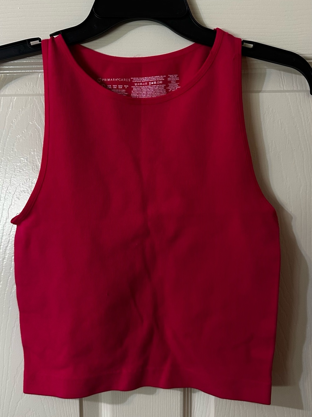 Primark Women’s Pink Ribbed Tank Top